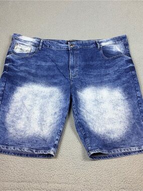 South Pole Faded Blue Denim Jean Shorts Hip Hop Hipster Skater